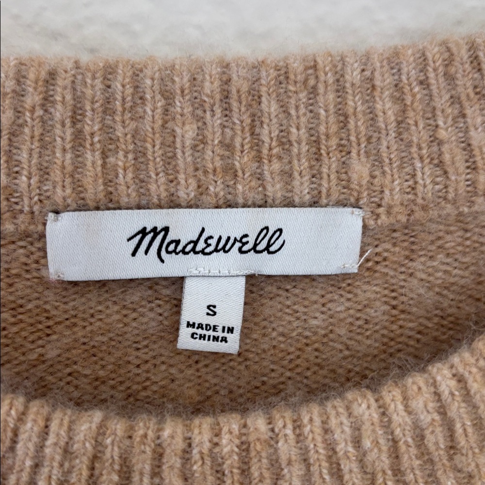 Madewell Women's Polka dot Black and Tan Sweater  Size S - Picture 3 of 6